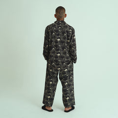 [UNISEX] GAKKIN X LOCO MOSQUITO JAPANESE LOTUS BELTED TROUSERS: Alternate View #6