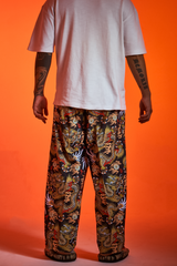[UNISEX] TOMAS TOMAS X LOCO MOSQUITO 108 DRAGONS BLACK BELTED TROUSERS: Alternate View #10