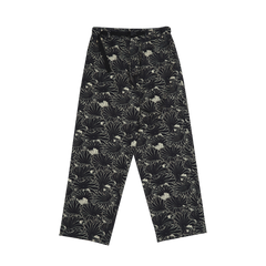 [UNISEX] GAKKIN X LOCO MOSQUITO JAPANESE LOTUS BELTED TROUSERS: Alternate View #1