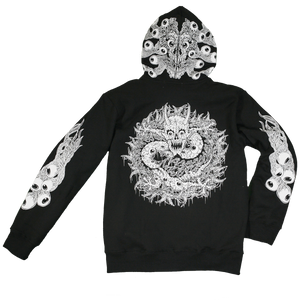 RAFEL DELALANDE X LOCO MOSQUITO SKULL HOODIE (BACK)