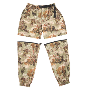 BANGXGANJI GREEN ZIP-OFF SHORTS FRONT