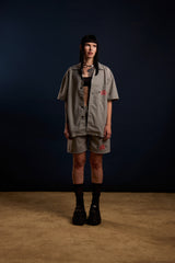 [UNISEX] LOCO MOSQUITO TATTOO NYLON SAK YANT SHIRT (LIGHT GREY): Alternate View #8