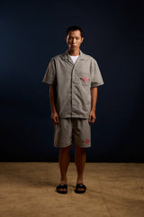 [UNISEX] LOCO MOSQUITO TATTOO NYLON SAK YANT SHIRT (LIGHT GREY): Alternate View #3