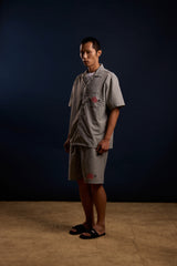 [UNISEX] LOCO MOSQUITO TATTOO NYLON SAK YANT SHIRT (LIGHT GREY): Alternate View #4