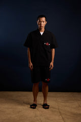 [UNISEX] LOCO MOSQUITO TATTOO NYLON SAK YANT SHIRT (BLACK): Alternate View #4
