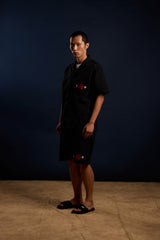 [UNISEX] LOCO MOSQUITO TATTOO NYLON SAK YANT SHIRT (BLACK): Alternate View #5