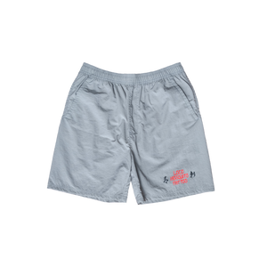 [UNISEX] LOCO MOSQUITO TATTOO NYLON SHORTS (LIGHT GREY)