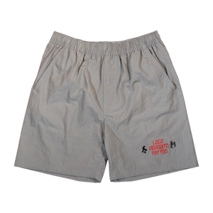 [UNISEX] LOCO MOSQUITO TATTOO NYLON SHORTS (LIGHT GREY)