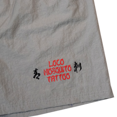 [UNISEX] LOCO MOSQUITO TATTOO NYLON SHORTS (LIGHT GREY): Alternate View #3