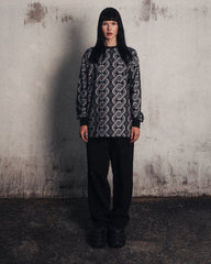 [UNISEX] NISSACO X LOCO MOSQUITO LONG SLEEVE T-SHIRT (CHARCOAL / BLACK): Alternate View #9