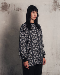 [UNISEX] NISSACO X LOCO MOSQUITO LONG SLEEVE T-SHIRT (CHARCOAL / BLACK): Alternate View #10