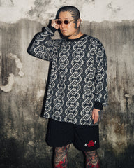 [UNISEX] NISSACO X LOCO MOSQUITO LONG SLEEVE T-SHIRT (CHARCOAL / BLACK): Alternate View #4