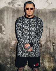 [UNISEX] NISSACO X LOCO MOSQUITO LONG SLEEVE T-SHIRT (CHARCOAL / BLACK): Alternate View #6