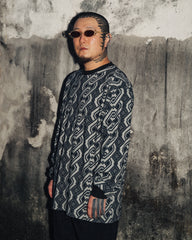 [UNISEX] NISSACO X LOCO MOSQUITO LONG SLEEVE T-SHIRT (CHARCOAL / BLACK): Alternate View #5