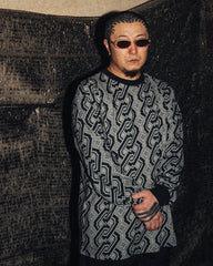 [UNISEX] NISSACO X LOCO MOSQUITO LONG SLEEVE T-SHIRT (BLACK / GREY): Alternate View #3