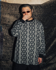 [UNISEX] NISSACO X LOCO MOSQUITO LONG SLEEVE T-SHIRT (BLACK / GREY): Alternate View #4