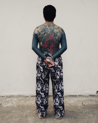 [UNISEX] GUY LE TATOOER X LOCO MOSQUITO WAVES DRAWSTRING TROUSERS: Alternate View #5