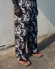 [UNISEX] GUY LE TATOOER X LOCO MOSQUITO WAVES DRAWSTRING TROUSERS: Alternate View #12