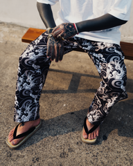 [UNISEX] GUY LE TATOOER X LOCO MOSQUITO WAVES DRAWSTRING TROUSERS: Alternate View #15