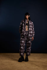 [UNISEX] TOMAS TOMAS X LOCO MOSQUITO DRAWSTRING CUFF SPORTSWEAR TROUSERS (BLACK / GREY): Alternate View #23