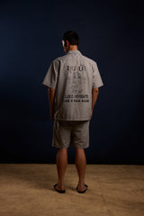 [UNISEX] LOCO MOSQUITO TATTOO NYLON SAK YANT SHIRT (LIGHT GREY): Alternate View #5
