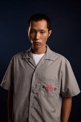 [UNISEX] LOCO MOSQUITO TATTOO NYLON SAK YANT SHIRT (LIGHT GREY): Alternate View #7