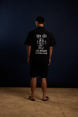 [UNISEX] LOCO MOSQUITO TATTOO NYLON SAK YANT SHIRT (BLACK): Alternate View #6