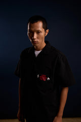 [UNISEX] LOCO MOSQUITO TATTOO NYLON SAK YANT SHIRT (BLACK): Alternate View #8
