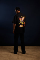 [UNISEX] LOCO MOSQUITO X RINZIN WASHED BLACK MOSQUITO FLAME SHIRT: Alternate View #5