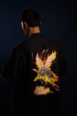 [UNISEX] LOCO MOSQUITO X RINZIN WASHED BLACK MOSQUITO FLAME SHIRT: Alternate View #7
