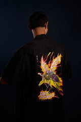 [UNISEX] LOCO MOSQUITO X RINZIN WASHED BLACK MOSQUITO FLAME SHIRT: Alternate View #8