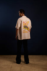 [UNISEX] LOCO MOSQUITO X RINZIN CREAM MOSQUITO FLAME SHIRT: Alternate View #5