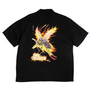 [UNISEX] LOCO MOSQUITO X RINZIN WASHED BLACK MOSQUITO FLAME SHIRT