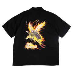 [UNISEX] LOCO MOSQUITO X RINZIN WASHED BLACK MOSQUITO FLAME SHIRT: Alternate View #1