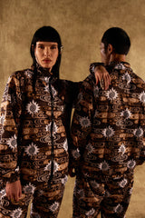 [UNISEX] TOMAS TOMAS X LOCO MOSQUITO ZIP-UP SPORTSWEAR JACKET (BLACK / BROWN): Alternate View #5