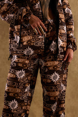 [UNISEX] TOMAS TOMAS X LOCO MOSQUITO DRAWSTRING CUFF SPORTSWEAR TROUSERS (BLACK / BROWN): Alternate View #20