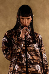 [UNISEX] TOMAS TOMAS X LOCO MOSQUITO ZIP-UP SPORTSWEAR JACKET (BLACK / BROWN): Alternate View #29