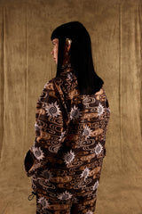 [UNISEX] TOMAS TOMAS X LOCO MOSQUITO ZIP-UP SPORTSWEAR JACKET (BLACK / BROWN): Alternate View #30