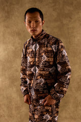 [UNISEX] TOMAS TOMAS X LOCO MOSQUITO ZIP-UP SPORTSWEAR JACKET (BLACK / BROWN): Alternate View #14