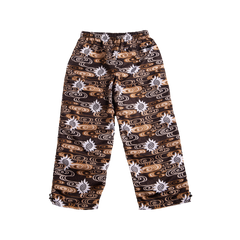[UNISEX] TOMAS TOMAS X LOCO MOSQUITO DRAWSTRING CUFF SPORTSWEAR TROUSERS (BLACK / BROWN): Alternate View #2