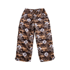 [UNISEX] TOMAS TOMAS X LOCO MOSQUITO DRAWSTRING CUFF SPORTSWEAR TROUSERS (BLACK / BROWN): Alternate View #1