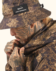 [UNISEX] BANGXGANJI X LOCO MOSQUITO REVERSIBLE CAMO BUCKET HAT (BROWN / GREEN): Alternate View #6