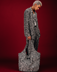 [UNISEX] RAFEL DELALANDE X LOCO MOSQUITO OVERSIZED EVERYDAY BAG (BLACK / WHITE): Alternate View #9