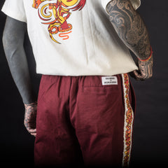 [UNISEX] CHE CHO LE TATOOER X LOCO MOSQUITO BURGUNDY TROUSERS: Alternate View #6