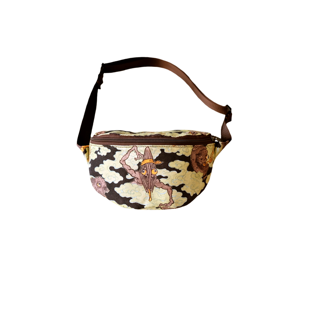 UNISEX] BANGXGANJI X LOCO MOSQUITO YOKAI CAMO BUM BAG (BROWN