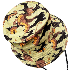 [UNISEX] BANGXGANJI X LOCO MOSQUITO YOKAI CAMO BUCKET HAT (BROWN / GREEN): Alternate View #2