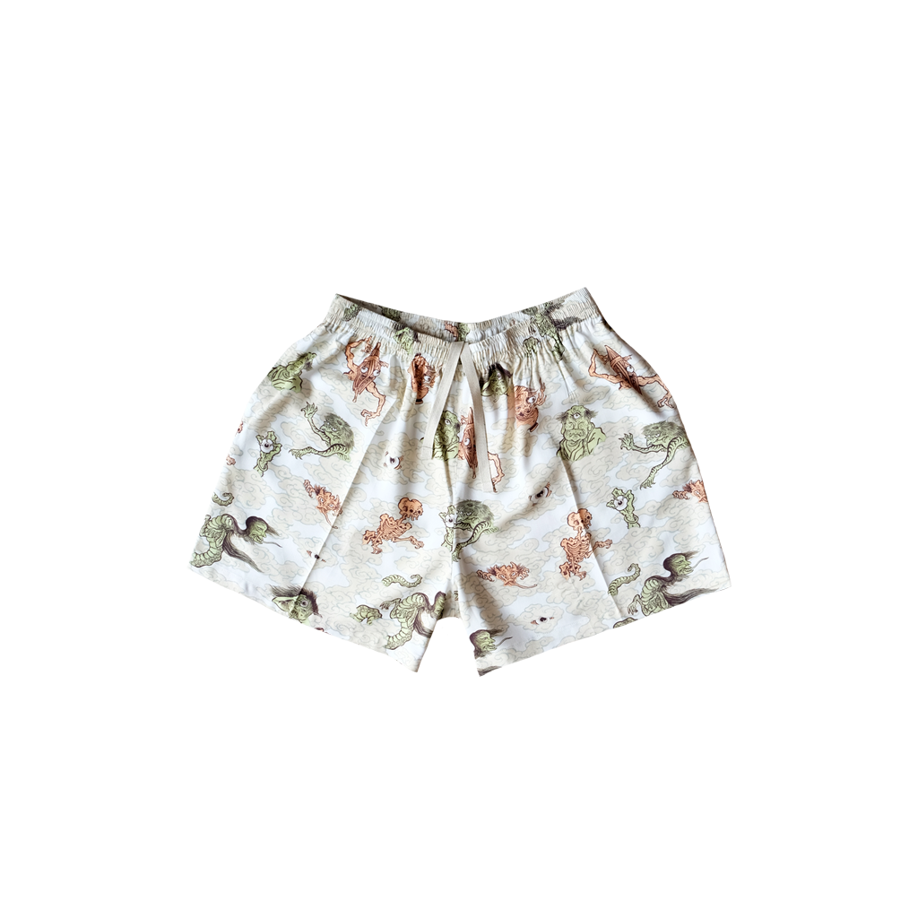 UNISEX] BANGXGANJI X LOCO MOSQUITO YOKAI CAMO SHORTS (WHITE