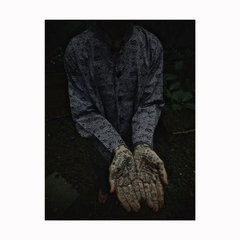 "GUY LE TATOOER X LOCO MOSQUITO" ALLOVER BLACK WAVES MENS SHIRT JACKET: Alternate View #5