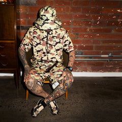 [UNISEX] BANGXGANJI X LOCO MOSQUITO YOKAI CAMO BUCKET HAT (BROWN / GREEN): Alternate View #5