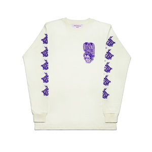 LOCO MOSQUITO VIOLET LOGO LONG SLEEVE T-SHIRT FRONT VIEW